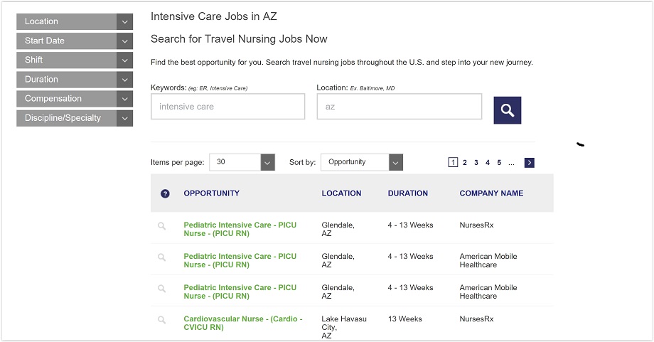 travel nursing jobs